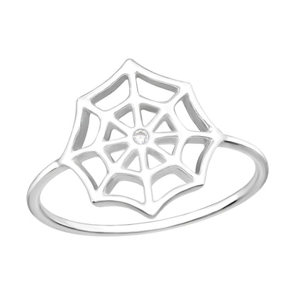 Spider Web Cubic Zirconia Ring